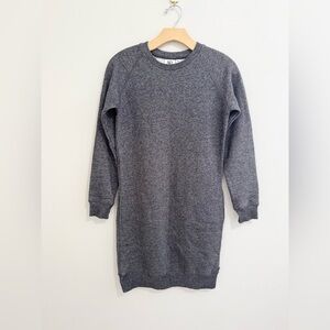 Tentree Grey Fleece Long Sleeve Dress